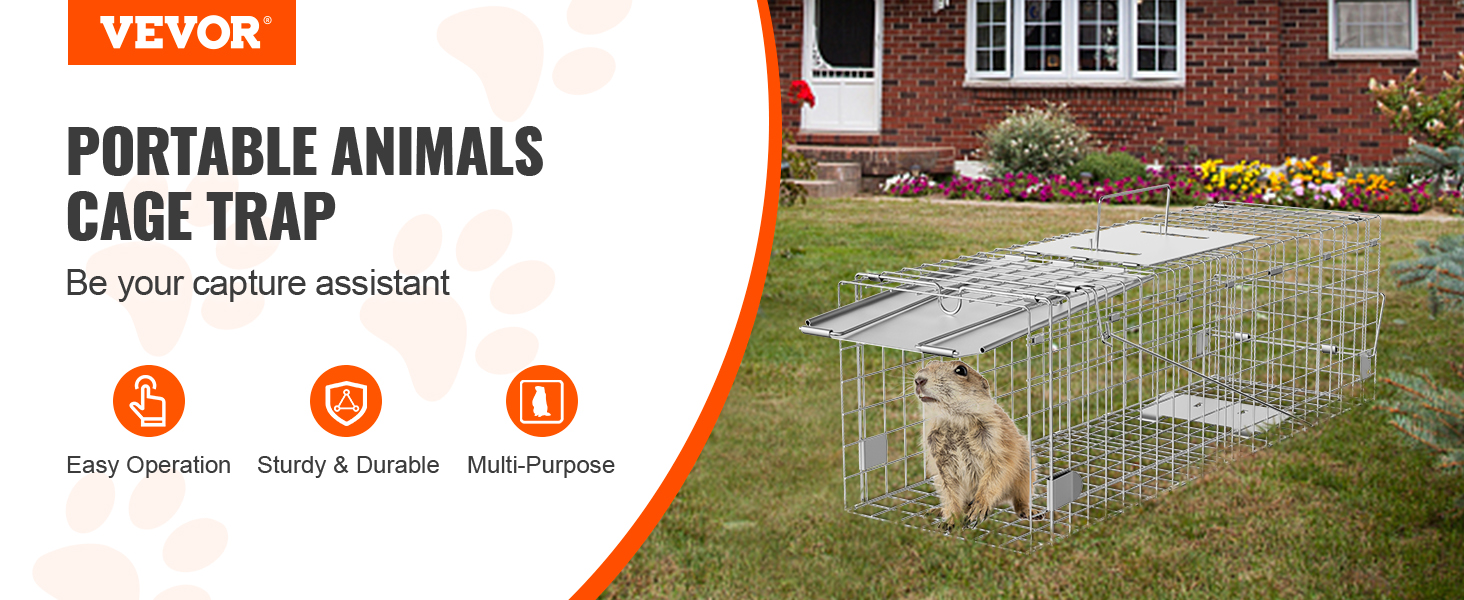Solutions Humane Live Animal Trap, 42''x15''x15'', Solutions Pest & Lawn,  Mechanical trap