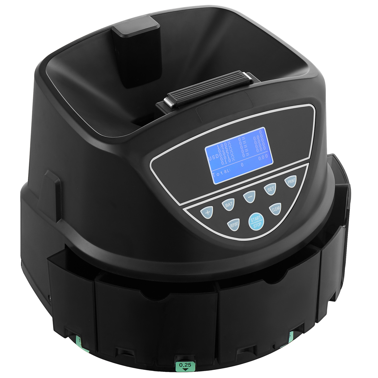 VEVOR USD Coin Sorter Counter Wrapper Roller 150/230/300 Coins/min 4/5 ...