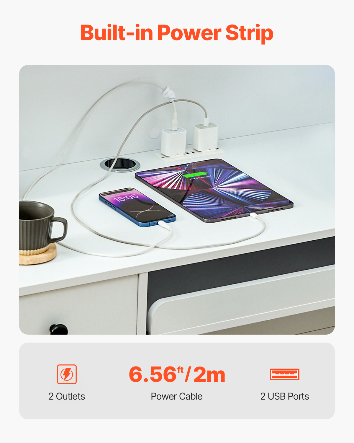 Reception Desk Rectangular Front Counter Table