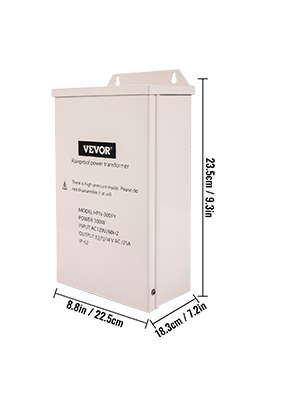 VEVOR Pool Light Transformer, 300 Watt Outdoor Landscape Lighting Transformer, Multi-Tap 12/13/14V AC Pool Light Transformer, Pool/Spa/Landscape Lighting, Path Light, LED Compatible, Weatherproof