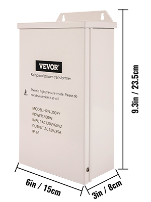 Low Voltage Transformer,300W,12V AC