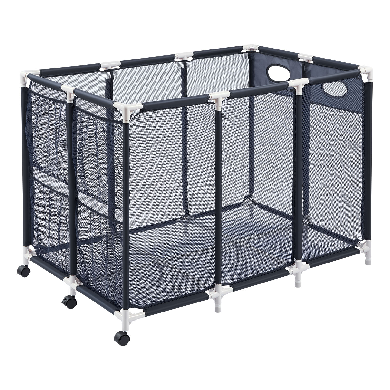 Rolling Pool Toy Storage Bin Organizer w/ Plastic / Metal Frame 8 Optional Size