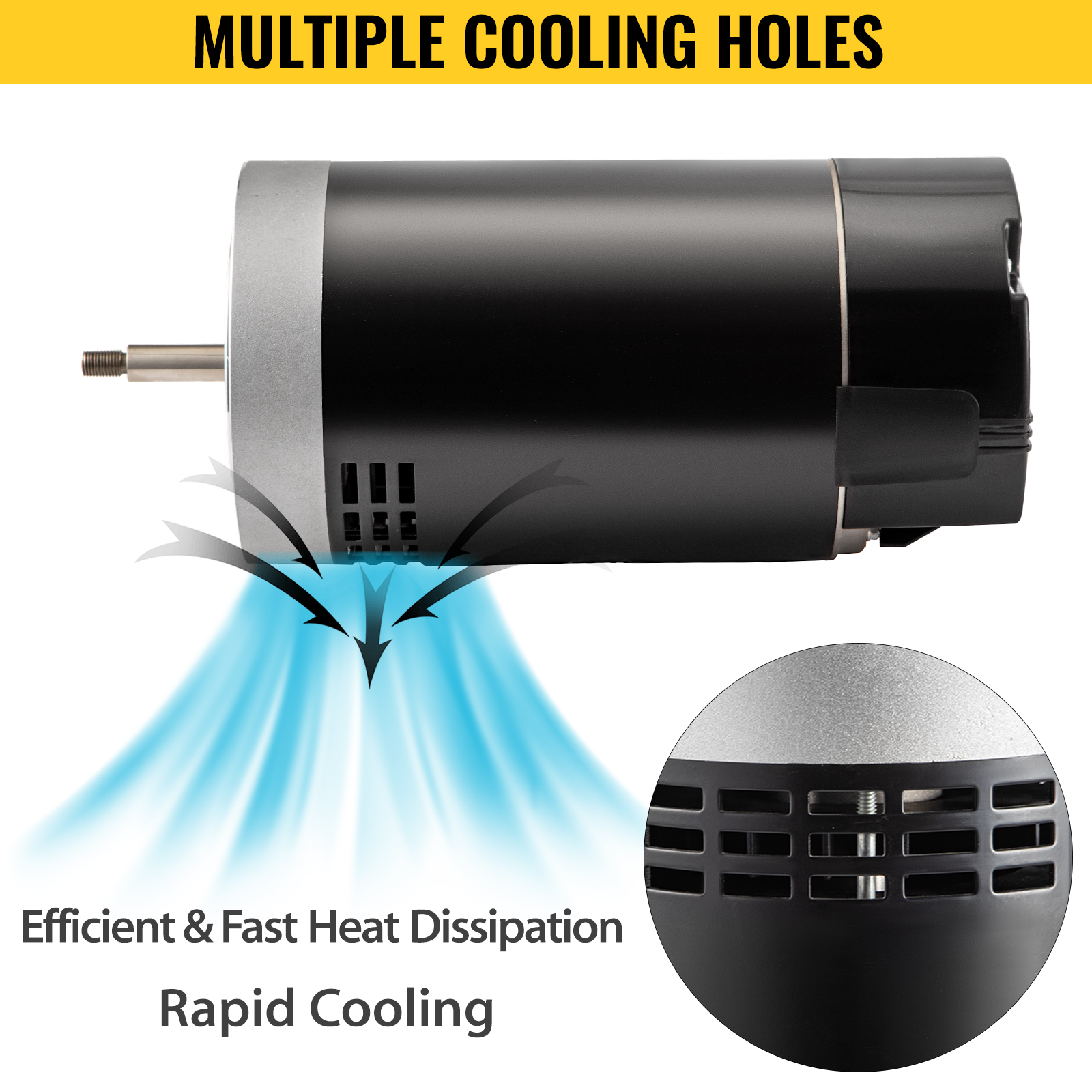 VEVOR Pool Motor,1.5 HP, 3463 RPM, 1 Speed, 230/115 Volts, 7.5/14.7