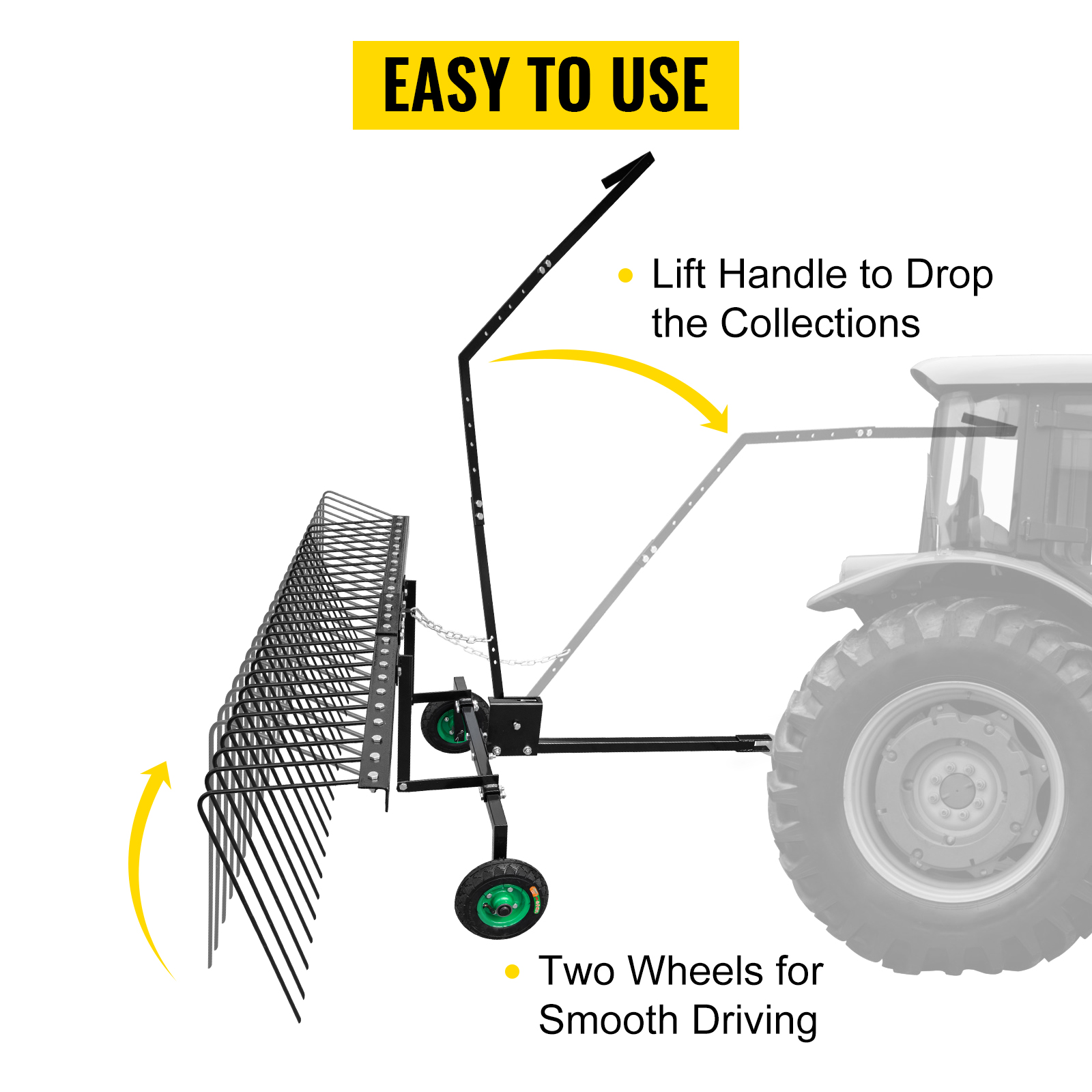 Pine straw discount rake for mower