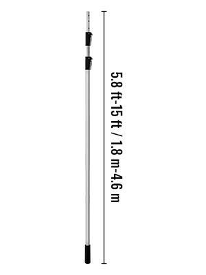 Palo telescópico de aluminio para rodillos 2 m - Precio: 14,04