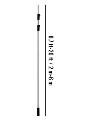 Perche Télescopique Piscine 129-236 Cm - Raccord 26 Mm, Aluminium, Pour Brosses Et Épuisettes