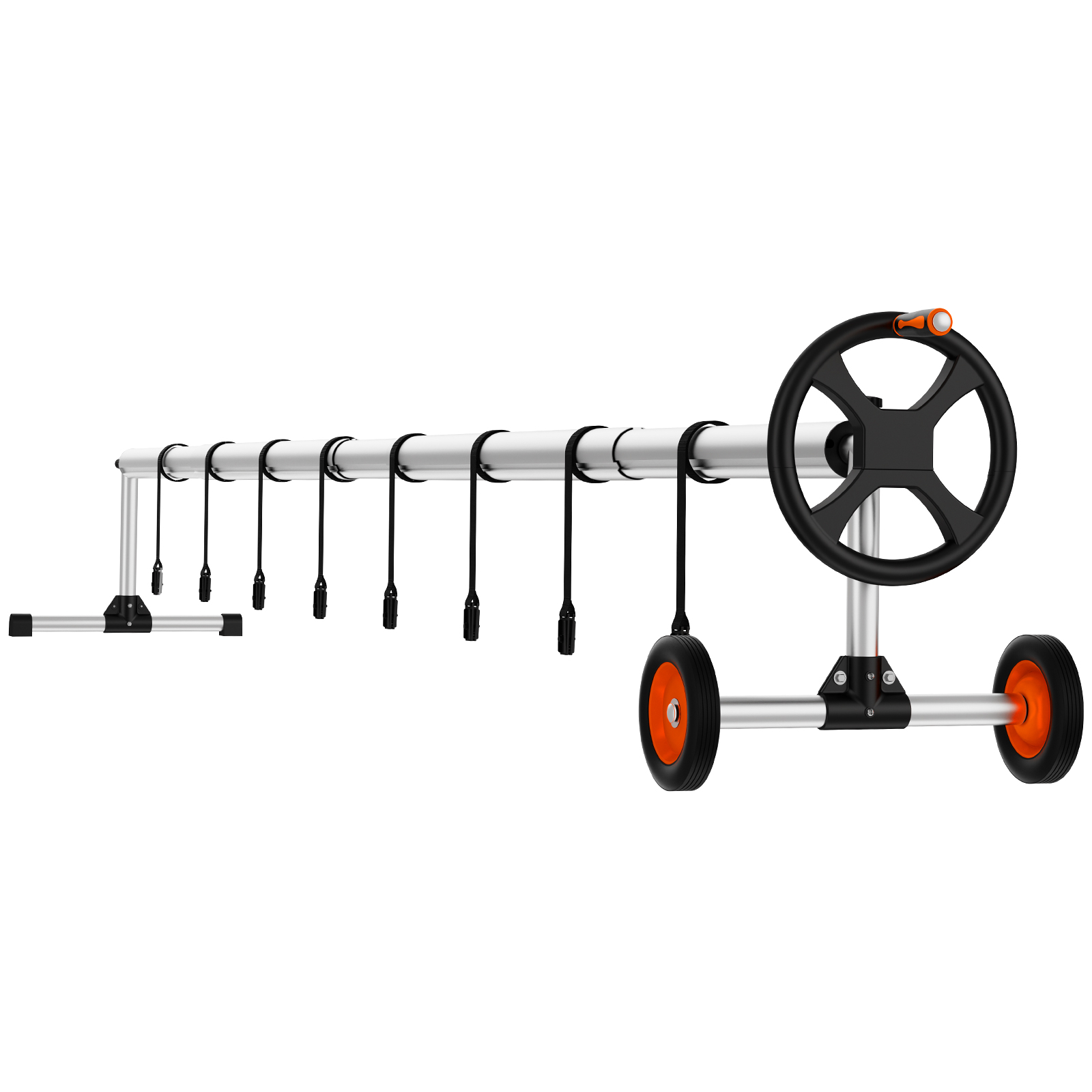 VEVOR Pool Cover Reel Aluminum Solar Cover Reel for Inground Pools 22/18 ft - Imagen 3 de 26