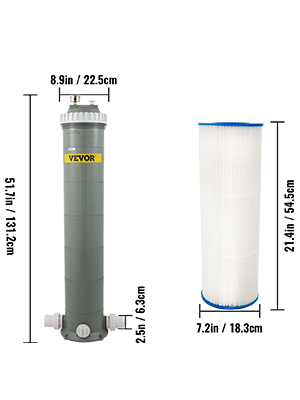 Vevor Pool Cartridge Filter Sq Ft Filter Area Inground Pool Filter