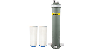 VEVOR Pool Cartridge Filter, 194Sq. Ft Filter Area Inground Pool Filter,Above Ground Swimming Pool Cartridge Filter System w/Polyester Cartridge,Corrosion-proof,Auto Pressure Relieve,2 Unions Included
