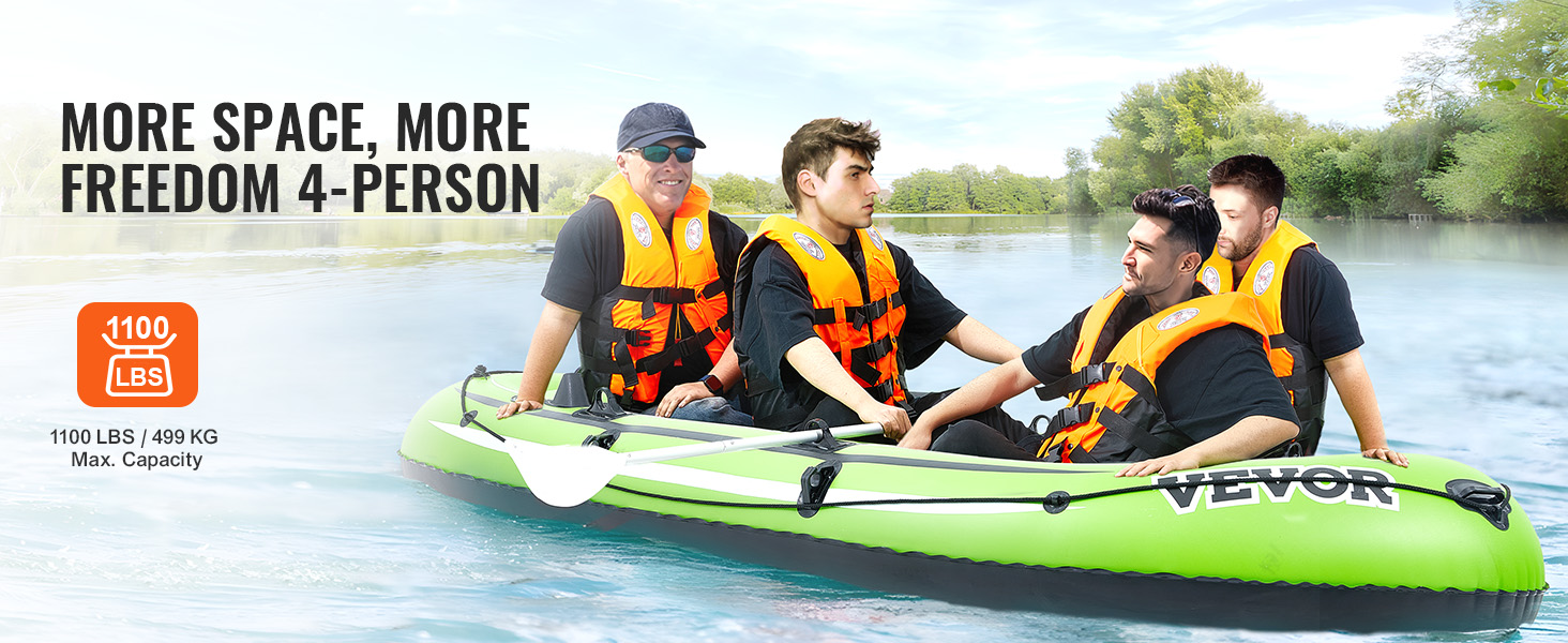 Inflatable Rafts for Rivers with Canopy, Inflatable Boat with Oars 4  Person, Inflatable Boat for Pool with Canopy, Kayak