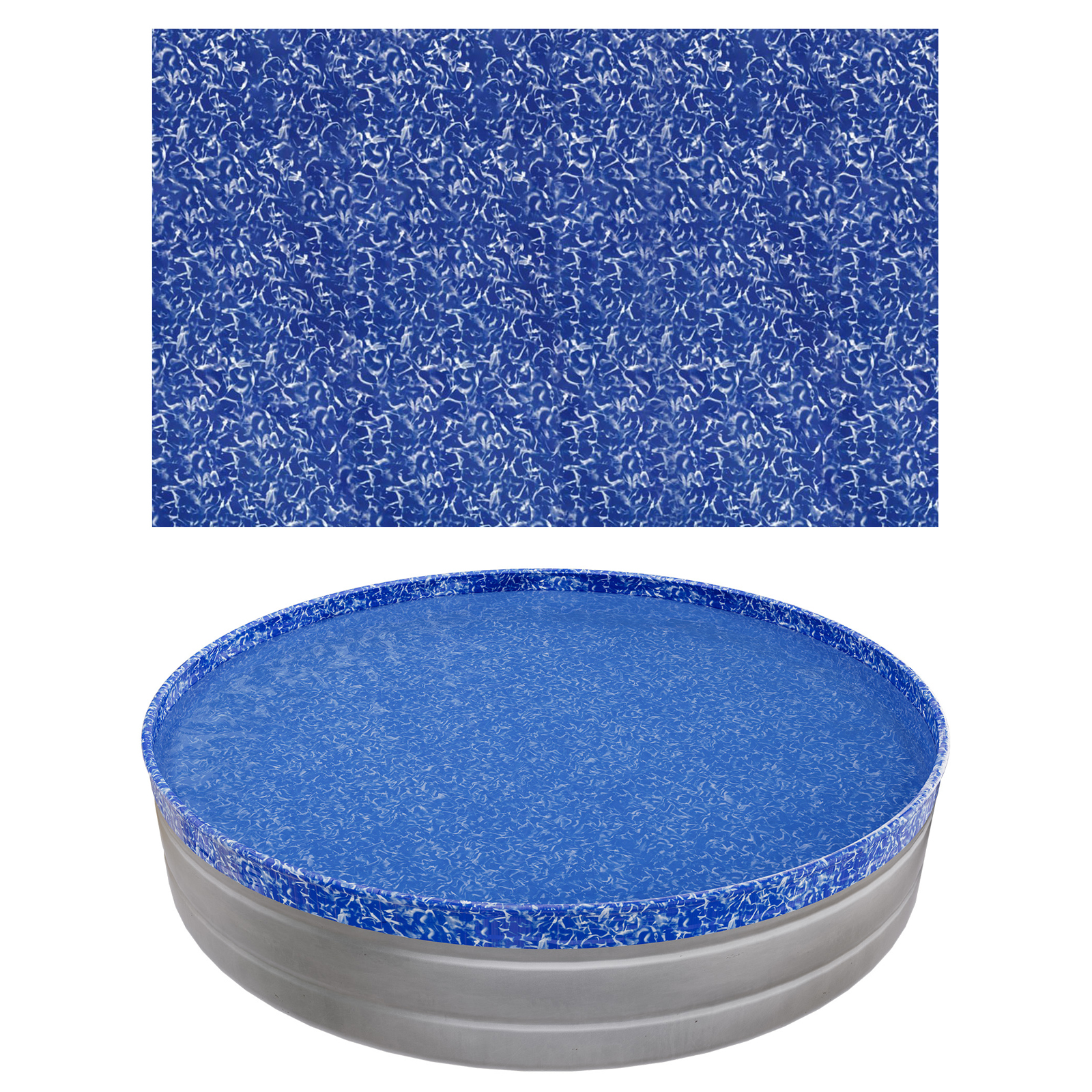 Uimoso 8ft 10ft Round Pool Liner Overlap 27.5in Wall Heavy Gauge Vinyl Crystal