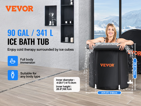 Baignoire à Glace Gonflable 330L - Thérapie Froide pour
