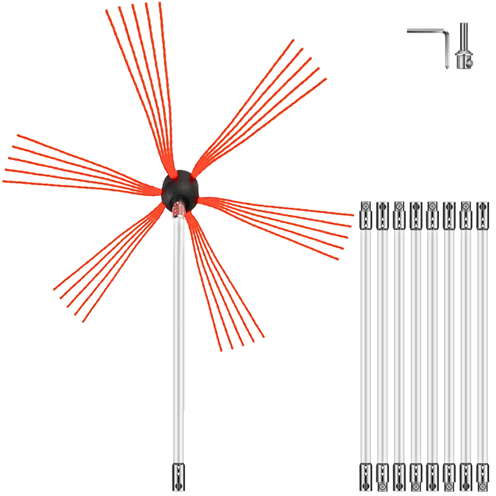 chimney sweep kit, 26FT, nylon