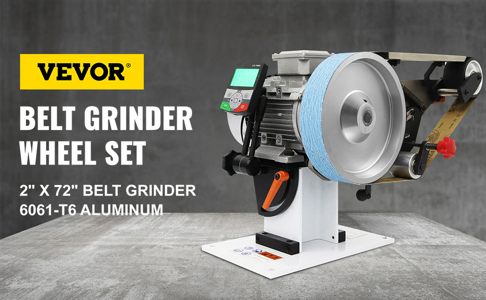 VEVOR Belt Grinder Drive Wheel, 6" Diameter 2" x 72" Knife Grinder