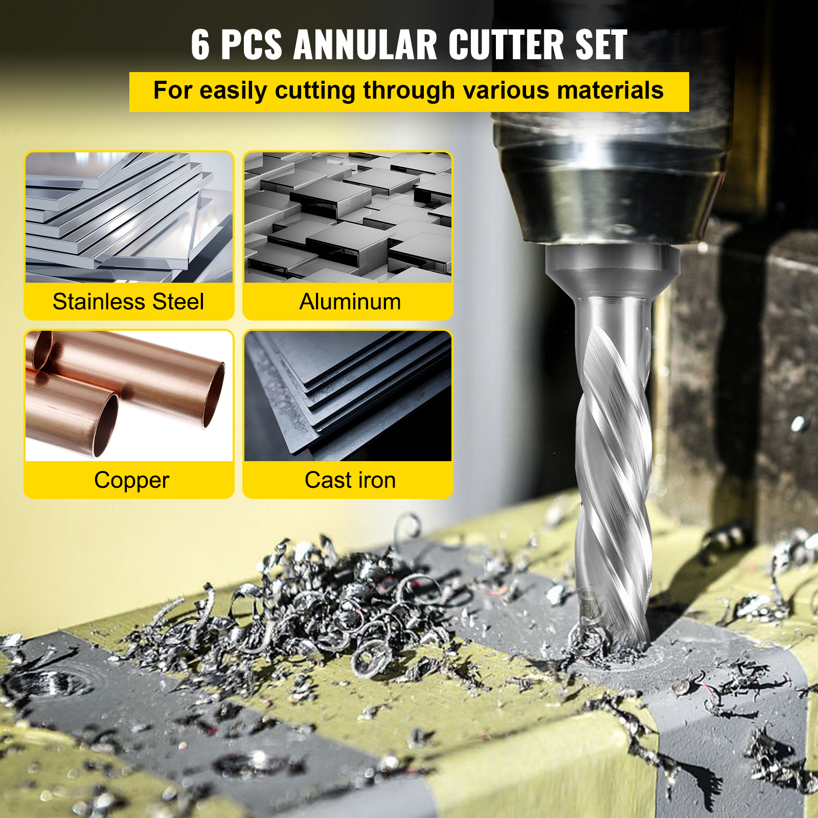 Mag Drill Press HSS Annular Cutter 3/4" Weldon Shank Max. 13 Drilling Bits - Picture 4 of 122