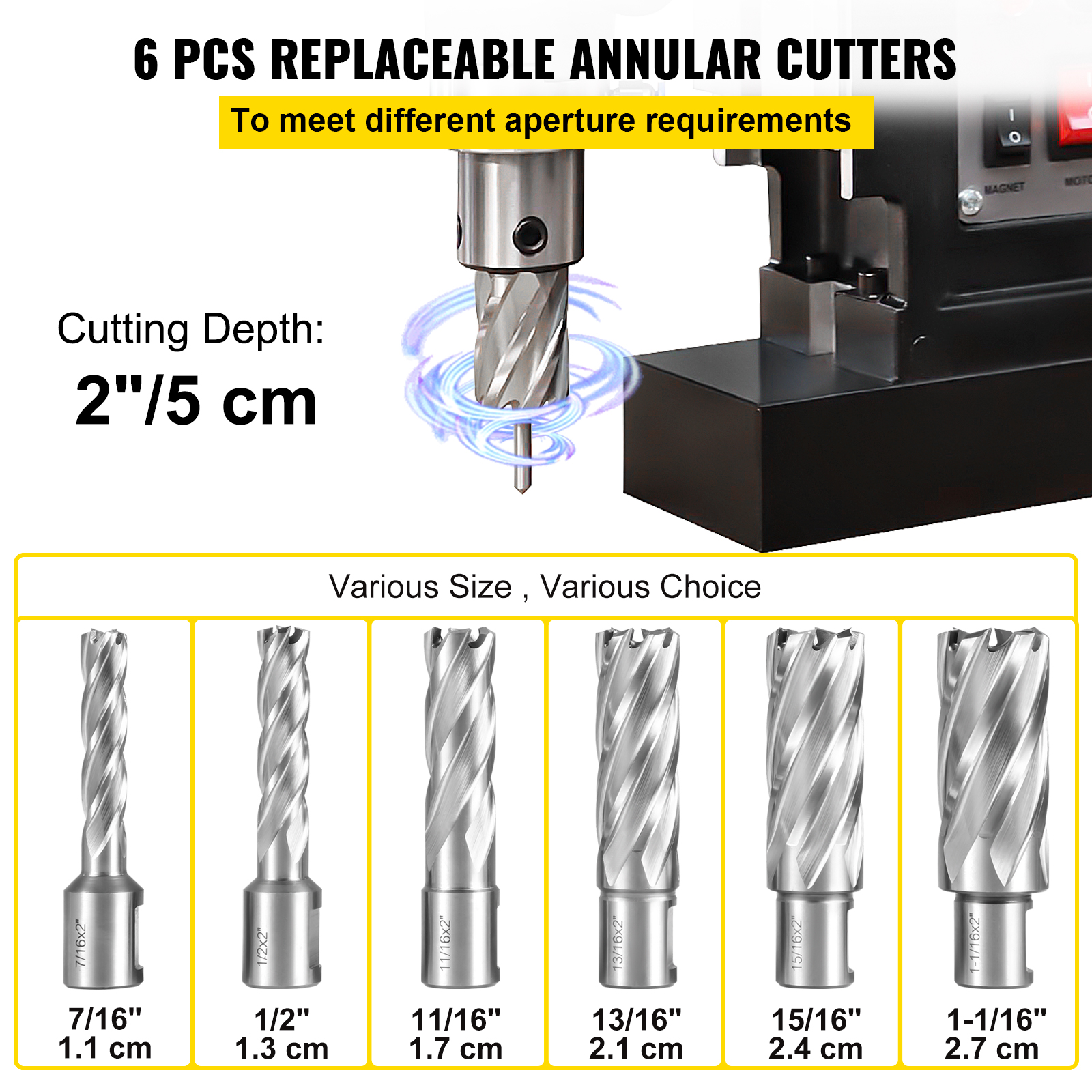Mag Drill Press HSS Annular Cutter 3/4" Weldon Shank Max. 13 Drilling Bits - Picture 7 of 122