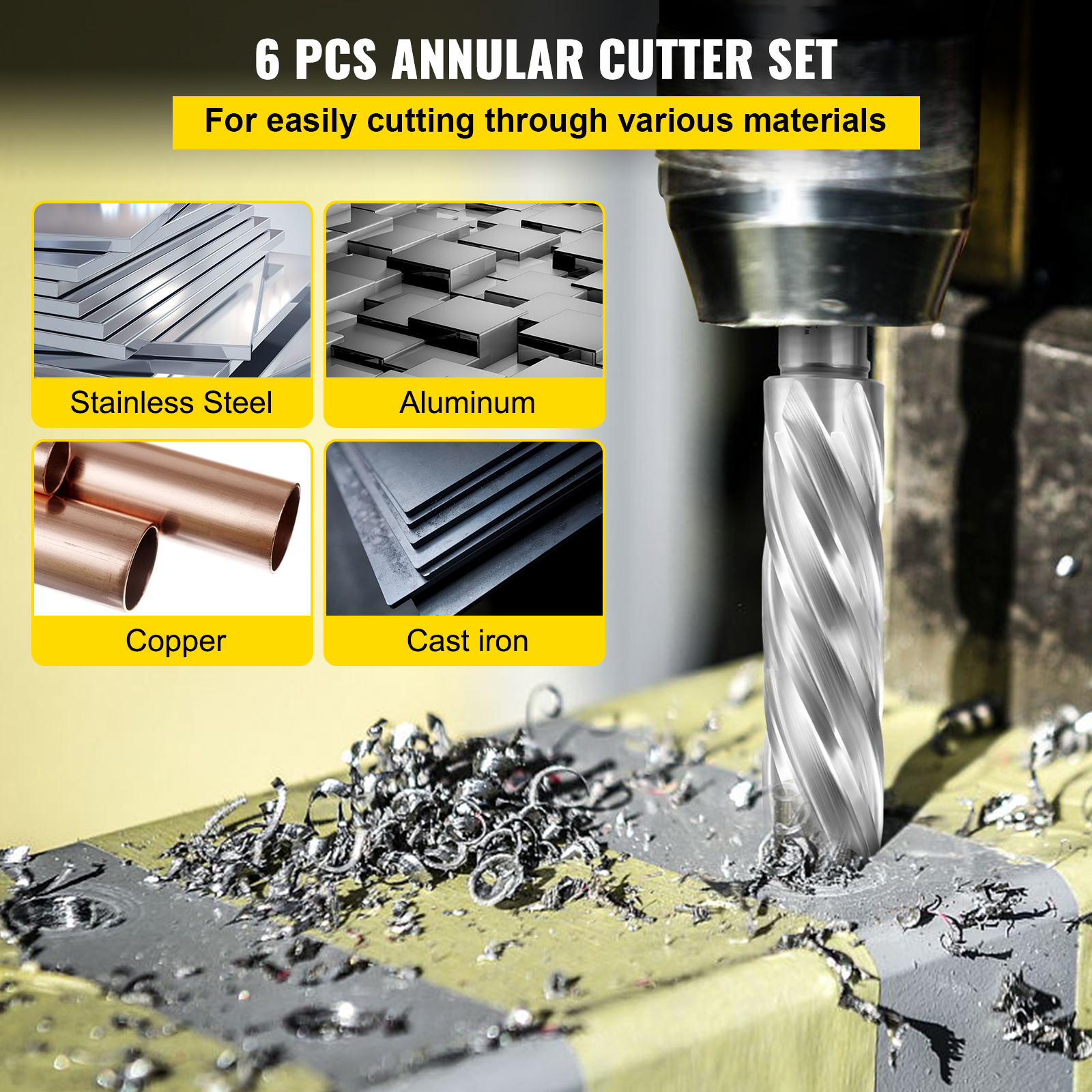 Mag Drill Press HSS Annular Cutter 3/4" Weldon Shank Max. 13 Drilling Bits - Picture 16 of 122