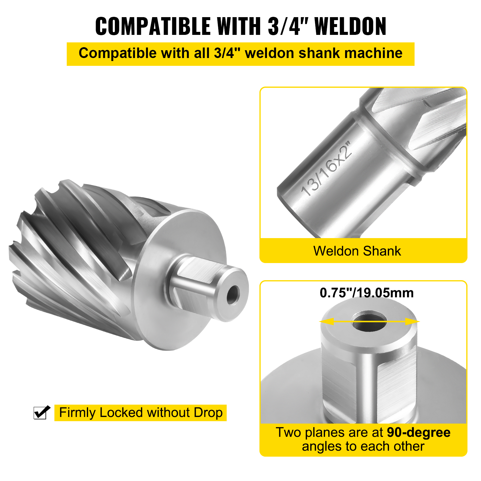 Mag Drill Press HSS Annular Cutter 3/4" Weldon Shank Max. 13 Drilling Bits - Picture 17 of 122