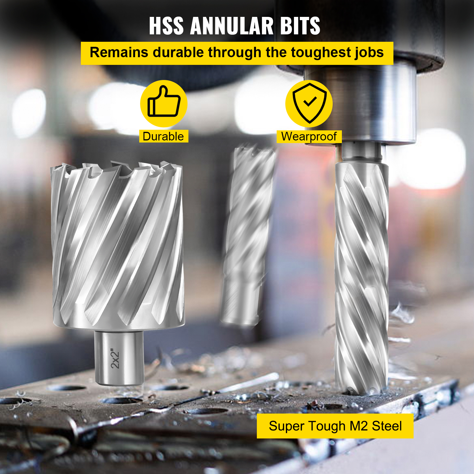 Mag Drill Press HSS Annular Cutter 3/4" Weldon Shank Max. 13 Drilling Bits - Picture 18 of 122