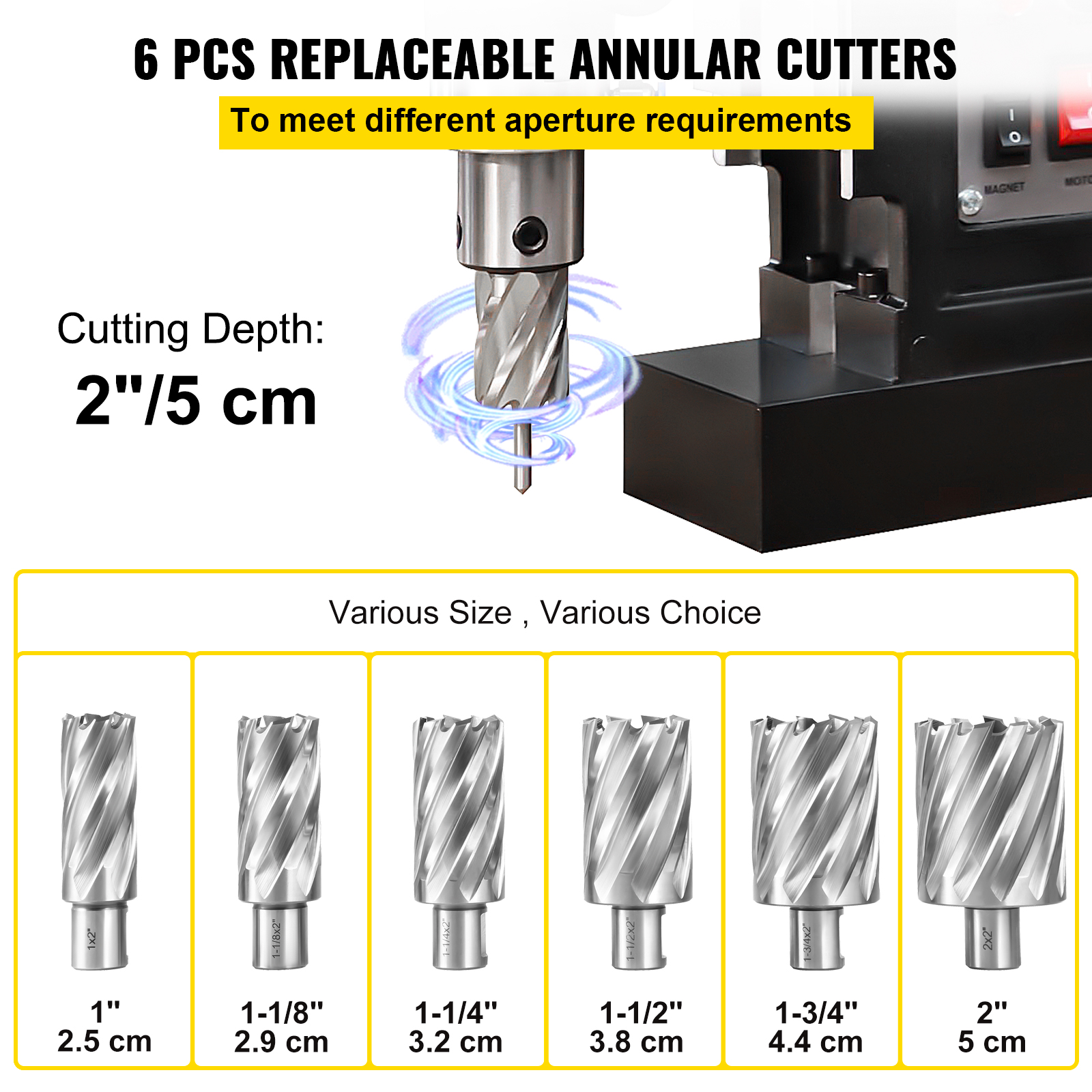 Mag Drill Press HSS Annular Cutter 3/4" Weldon Shank Max. 13 Drilling Bits - Picture 19 of 122