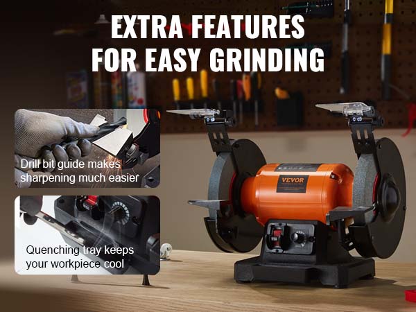 VEVOR Angle Grinder, 7 Inch Powerful Grinder Tool 13 Amp Power Grinder with  Variable Speed and 360° Rotational Guard, 8000rpm Power Angle Grinders for