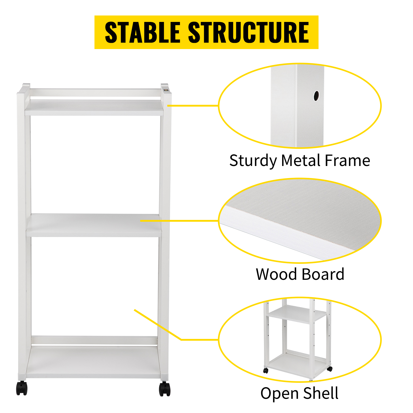 Soporte para impresora de madera, soporte para impresora para espacio de  trabajo, soporte para impresora con estante de almacenamiento, estante de