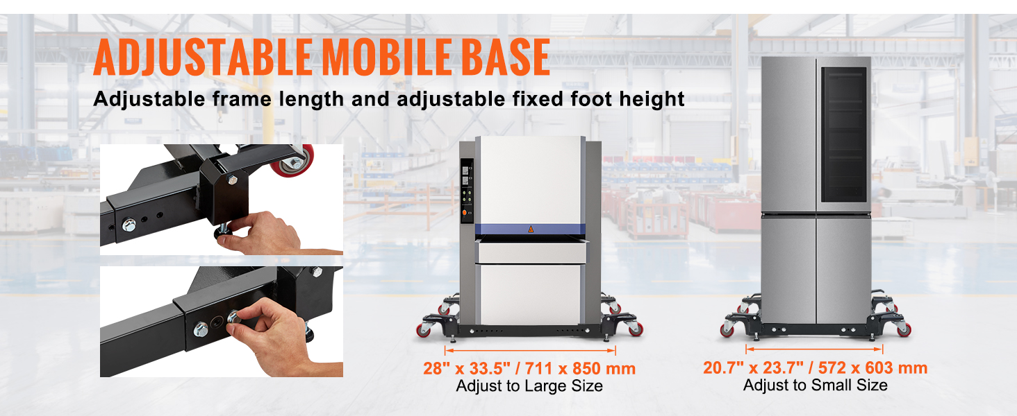 Towallmark Mobile Bases for Woodworking Equipment - 1550LBS Load-Bearing  Heavy Duty Mobile Base Kit, with 4 Swivel Wheels, Universal for Bandsaws