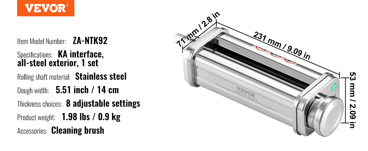 DENEST Ravioli Maker Attachment Stand Mixer Stainless Steel Silver