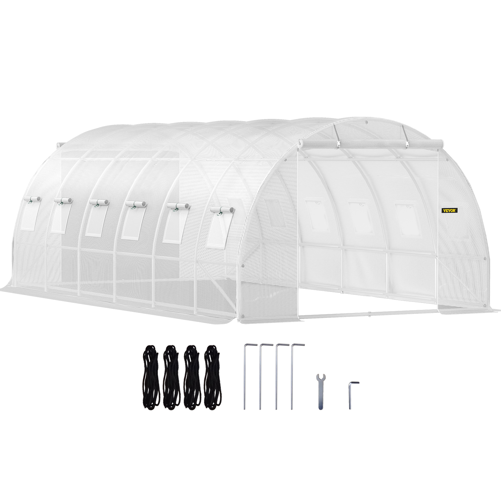 Tunnel Greenhouse,20 x 10 x7ft,White