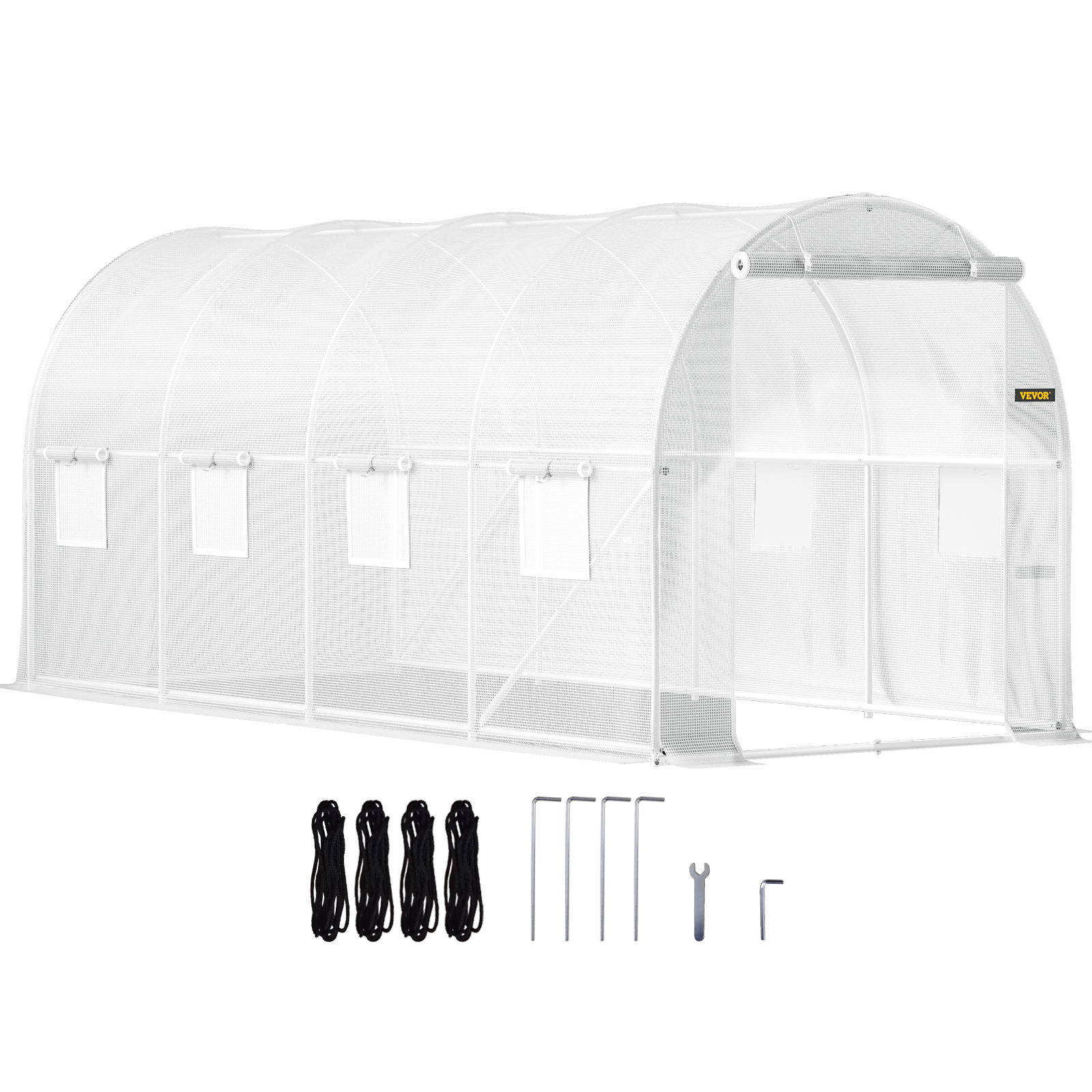 Tunnel Greenhouse,20 x 10 x7ft,White