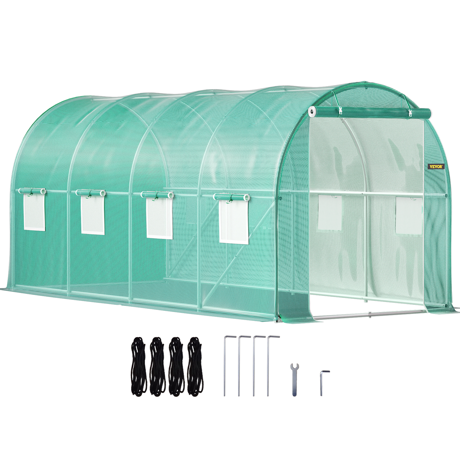 Tunnel Greenhouse,20 x 10 x7ft,White