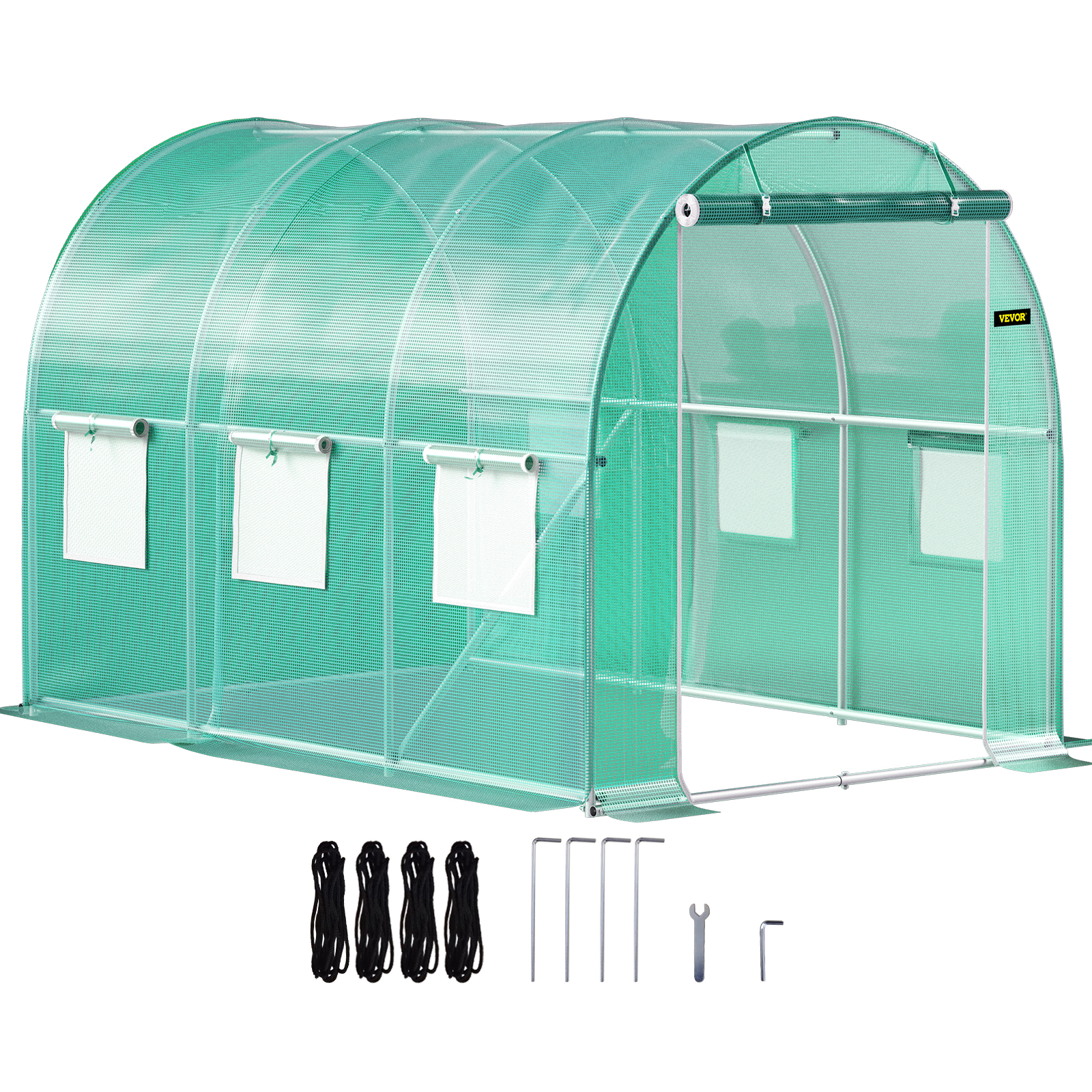 Tunnel Greenhouse,20 x 10 x7ft,White