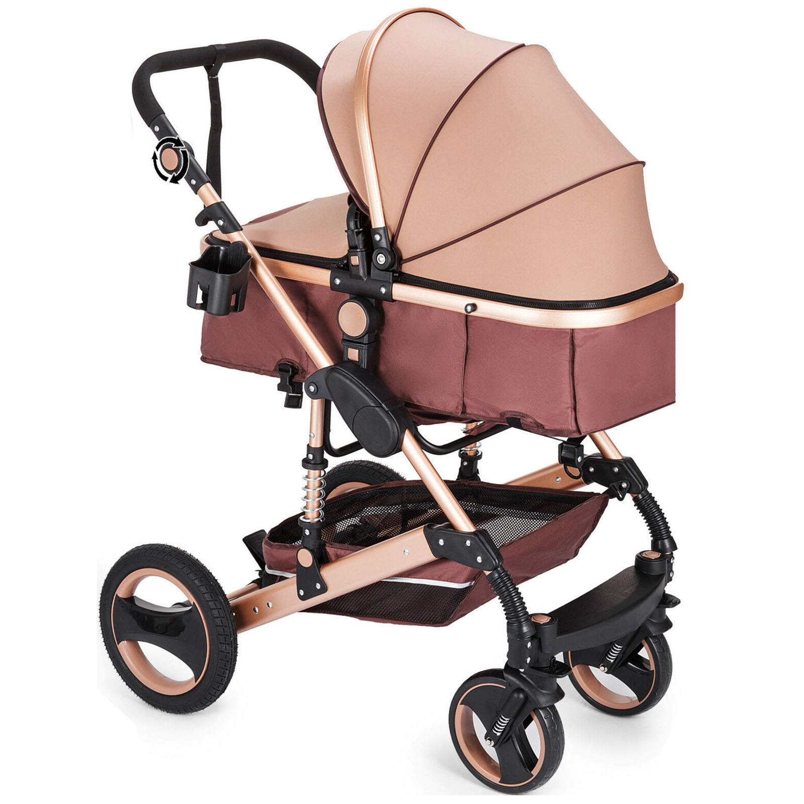 Luxury Baby Stroller IBEIS High View  European Prams Folding Baby Carriage 