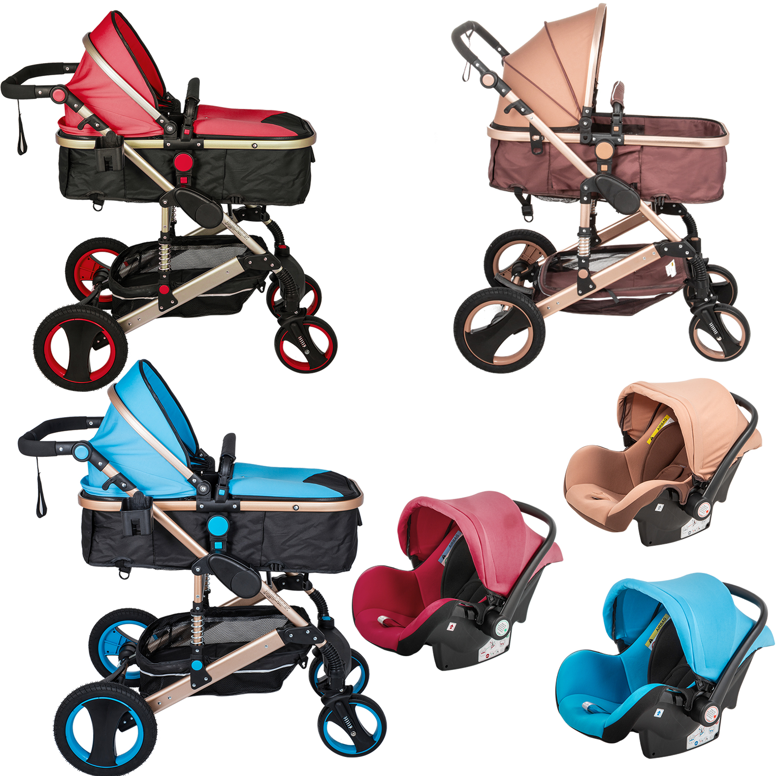 3 en 1, poussette pour bébé, pliable