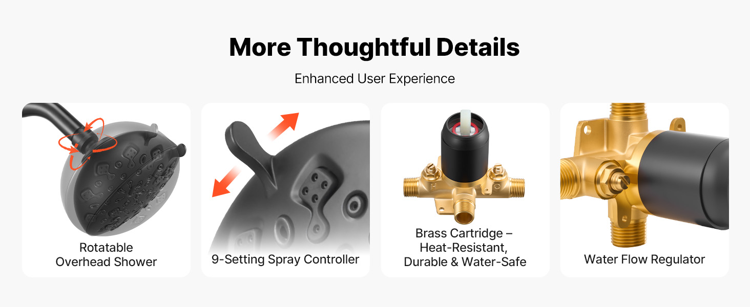 internal components and spray control