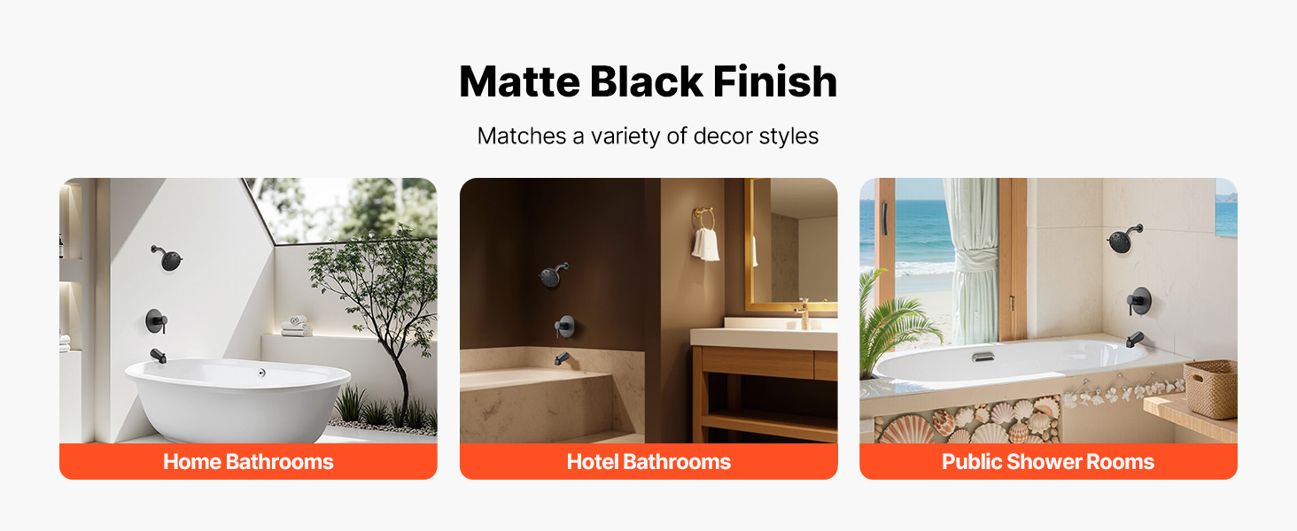 matte black bathroom setup