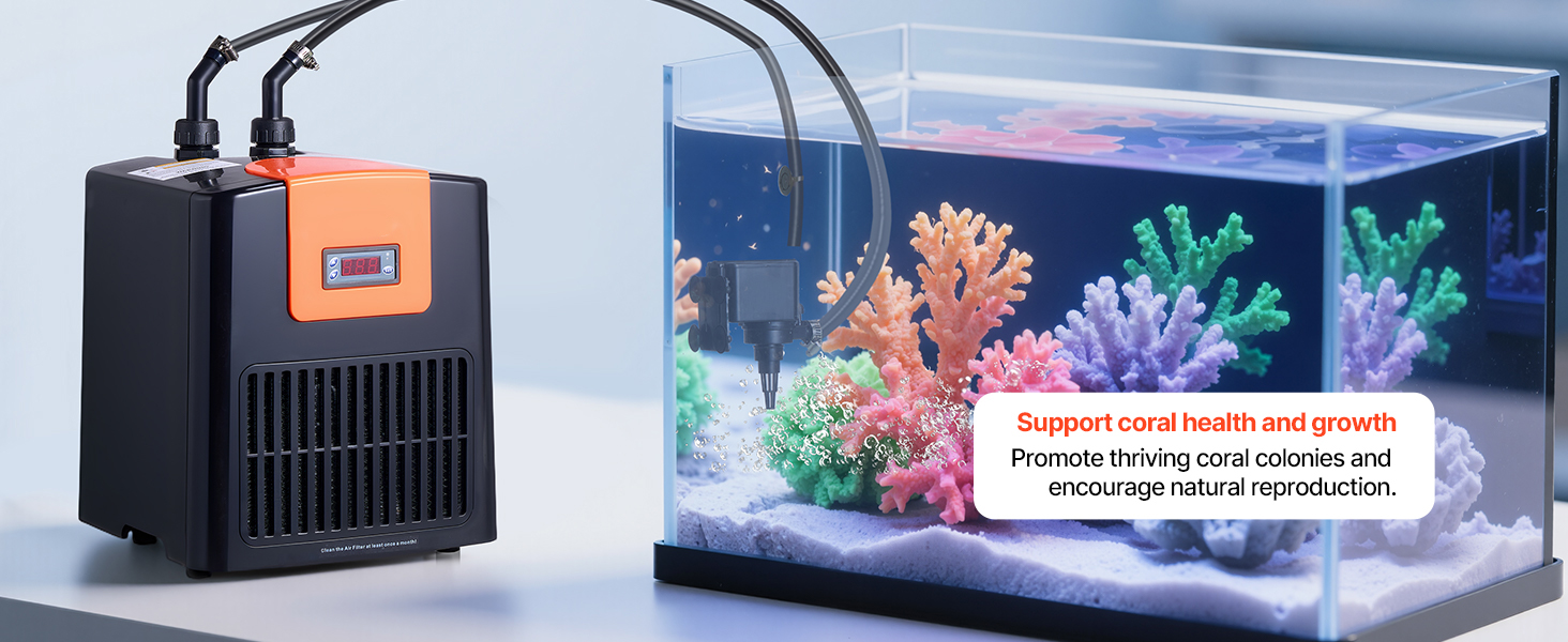 Aquarium Wasserkühler Chiller 200L Heizung Kühler Temperaturregelung Aquarium Chiller A100 1.22w