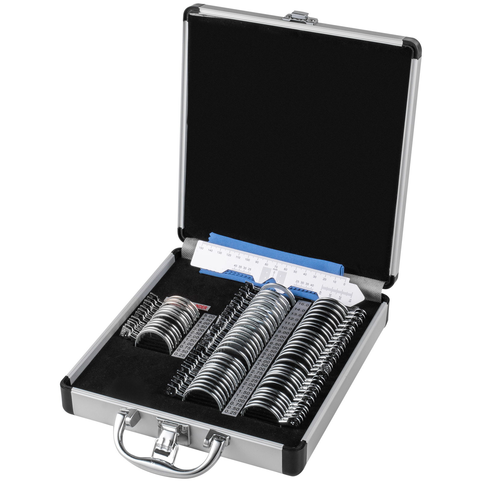 VEVOR 68pcs Optometry Optical Trial Lens Metal Rim Case Test Frame Glasses Kit Set VEVOR AU