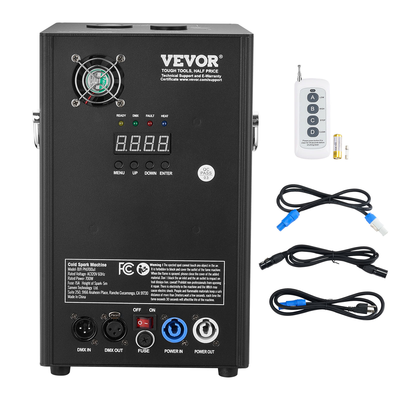VEVOR 1/2/4X Cold Spark Machine Stage Effect DMX Firework DJ Event Party Wedding - Picture 39 of 74