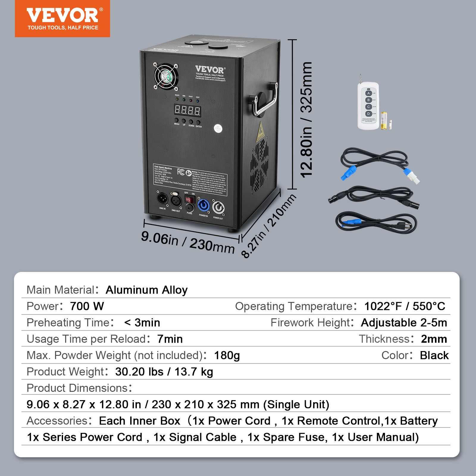 VEVOR 1/2/4X Cold Spark Machine Stage Effect DMX Firework DJ Event Party Wedding - Picture 57 of 74