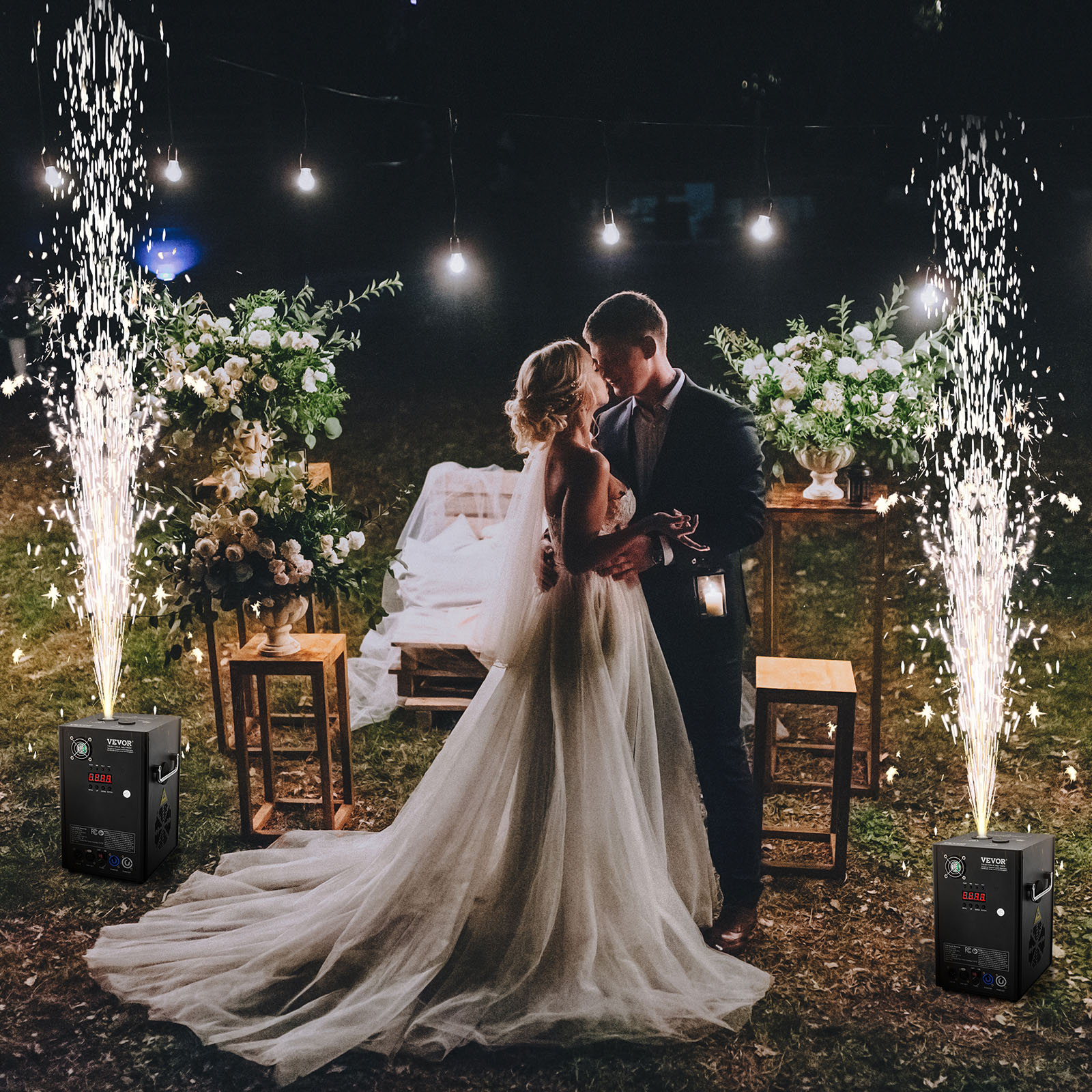 VEVOR 1/2/4X Cold Spark Machine Stage Effect DMX Firework DJ Event Party Wedding - Picture 58 of 74
