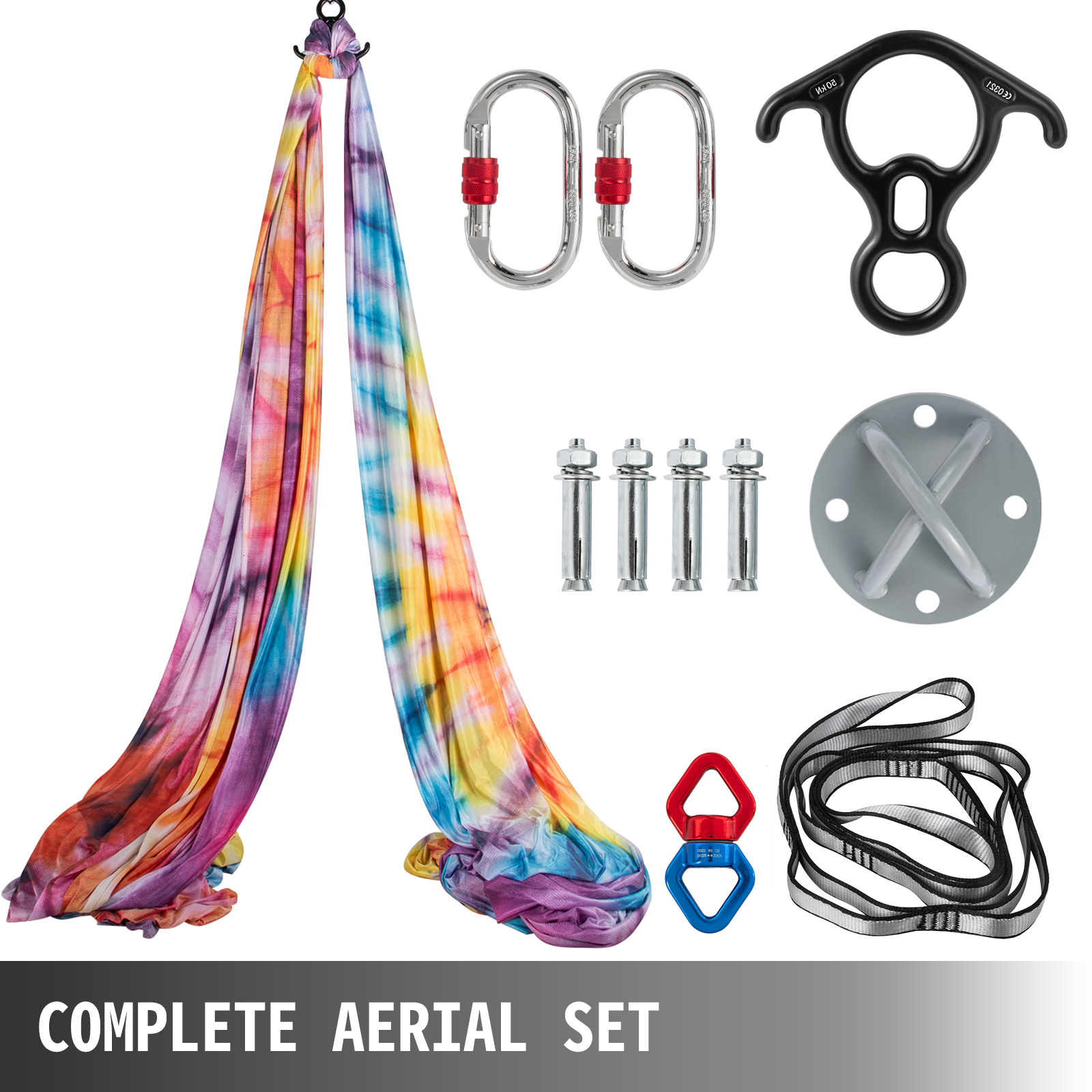 Aerial Silks Yoga Swing Kit 10M Long Yoga Hammock For Aerial Yoga Flying Dance 