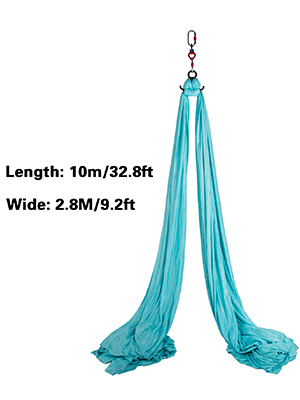 VEVOR 10x2,8M Luftyoga Hängematte Set Luftyoga Trapez Schaukel Lavendel  Polyester Seide für Lufttanz Luftyoga Luft Yoga Zubehör Anfänger  Fortgeschrittene(See Blau)