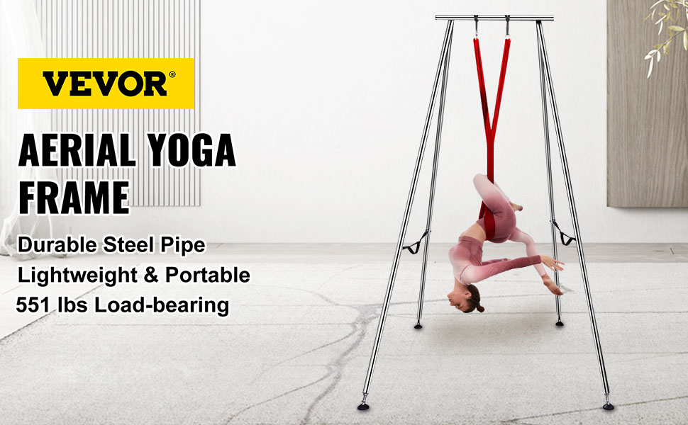 VEVOR Portable Aerial Yoga Frame Yoga Trapeze Stand Steel Pipe Yoga Swing  Stand Indoor