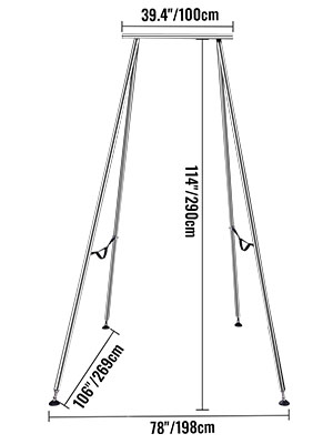 VEVOR VEVOR Columpio de Yoga con Tela Elástica de Yoga de Color Blanco de 6  m Hamaca de Yoga de Tubo de Acero Yoga Aéreo de Carga Máxima 250 kg Soporte  adecuado