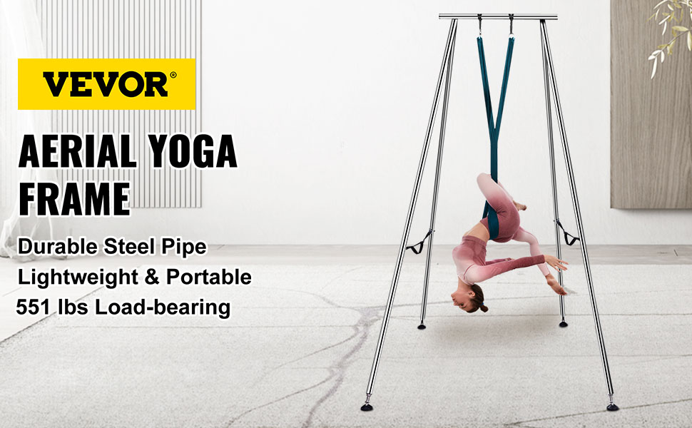 VEVOR Aerial Trapeze Stand Portable Aerial Rig Yoga Swing Bar Horizontal  Bracket