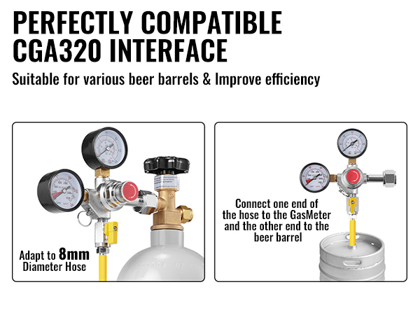 Reducteur de pression, régulateur de pression, détendeur - CO2 pour Tireuse  a biere, 1-ligne, 3bar 