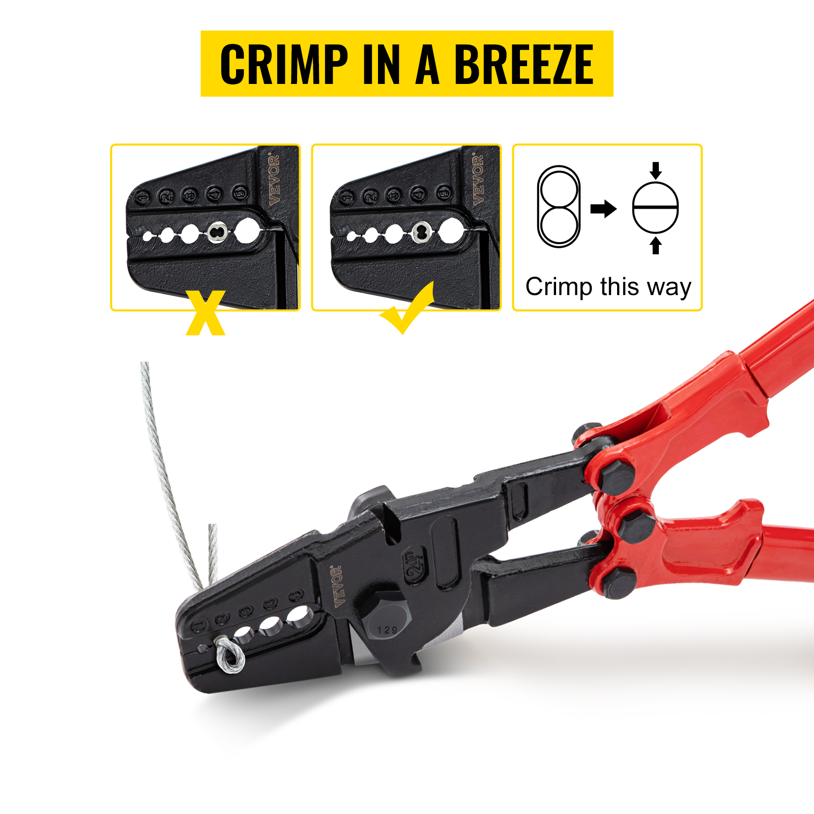 VEVOR 71500 Hydraulik Presszange Crimp Werkzeug online kaufen