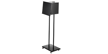 VEVOR Ballot Box, Floor Standing Suggestion Box with Lock and Sign Holder, Side Pocket for Storing Ballots, Brochures, Donation Box for Home Office Church Election, 8.6"W x 9.4"H x 8"D, Black