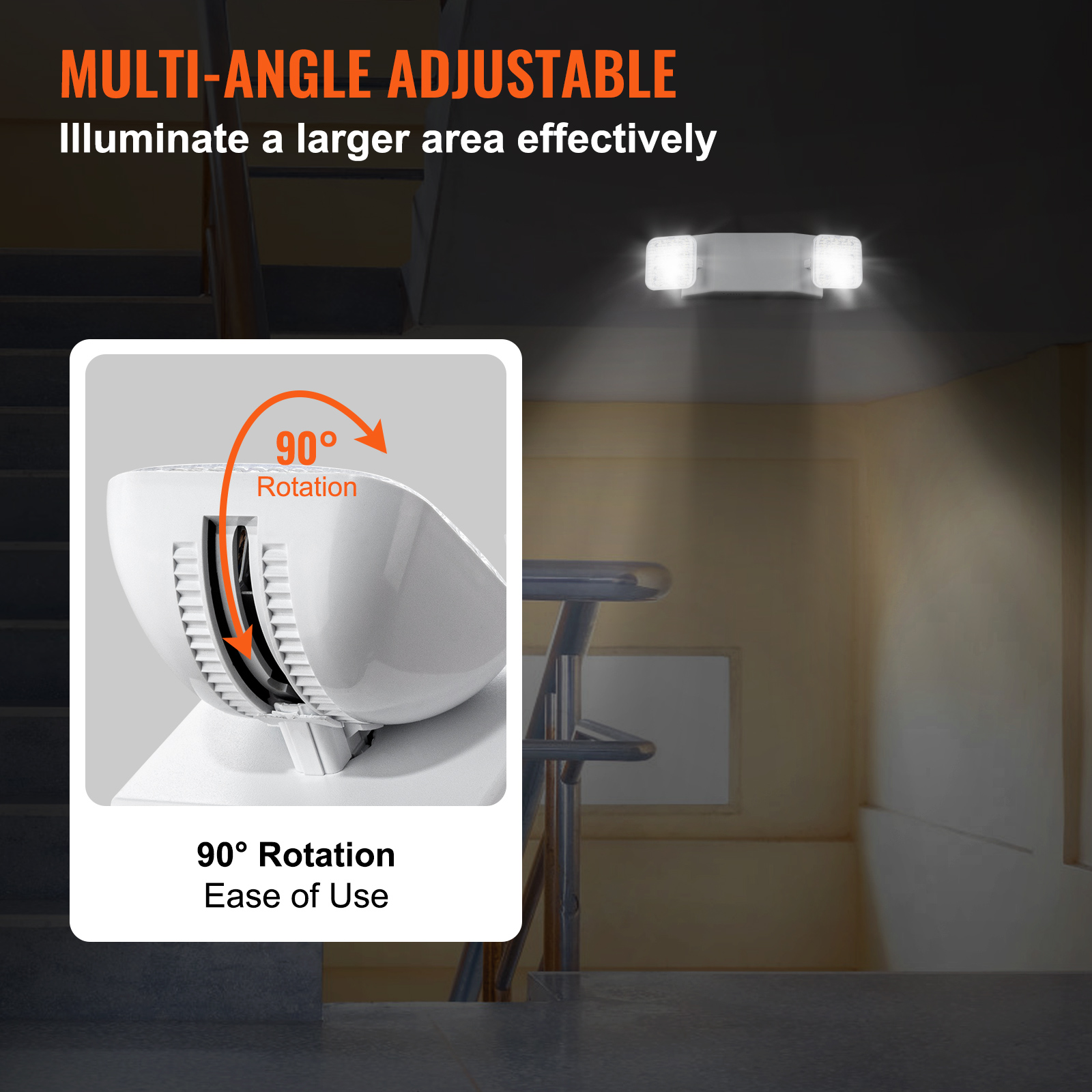 6/12/24PCs Commercial Emergency Light LED Exit Lighting Fixtures Backup Battery - Picture 7 of 38